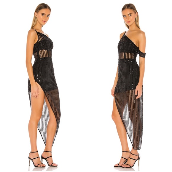 LOVERS + FRIENDS Nina Black Sequin Gown - Picture 2 of 10
